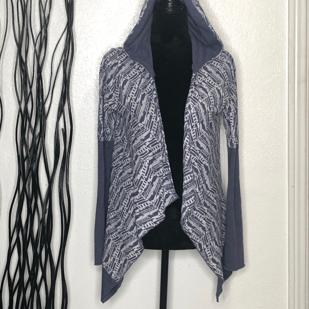 Prana Purple Hoodie Wrap Jacket Size M